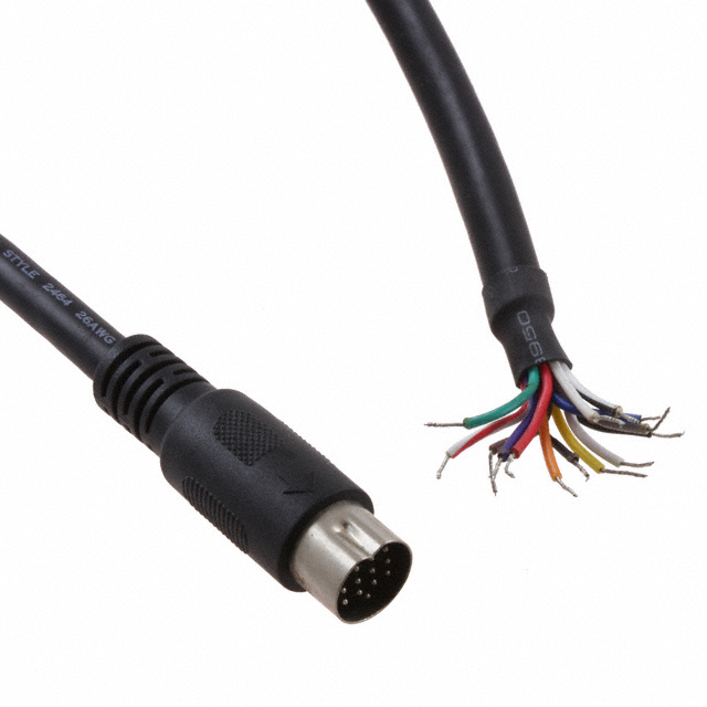 【10-00439】CIRC CBL 13POS RCPT TO WIRE 6'