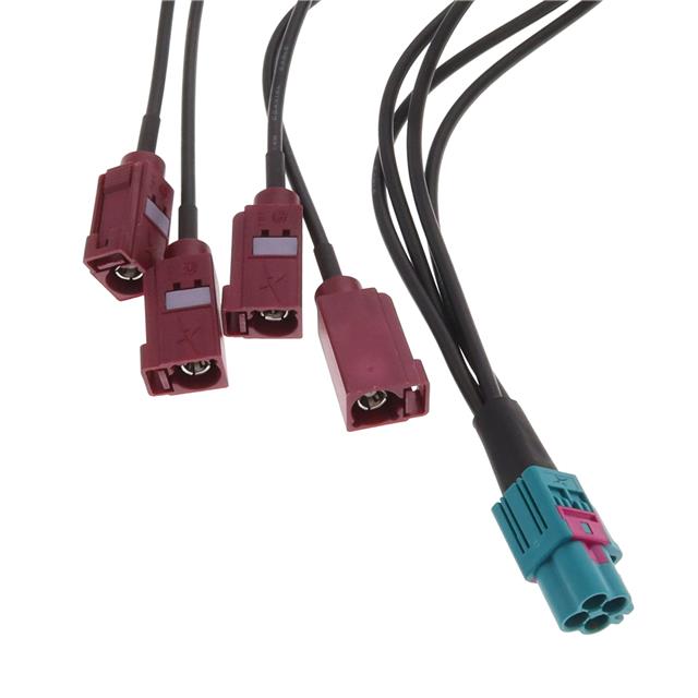 【QZCAB.002】FAKRA QUAD MINI Z PLUG TO 1M RG-