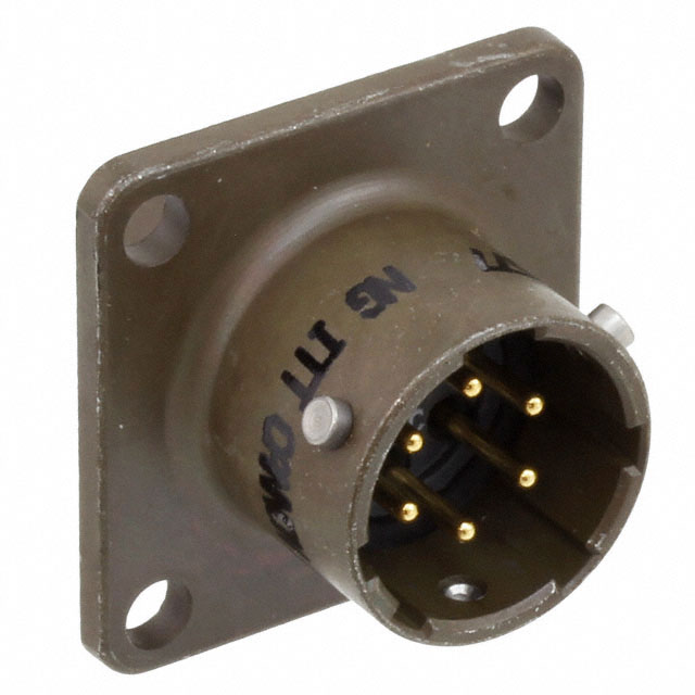 【MS3112E10-6P】CONN RCPT 6POS BOX MNT W/PINS[バルク]