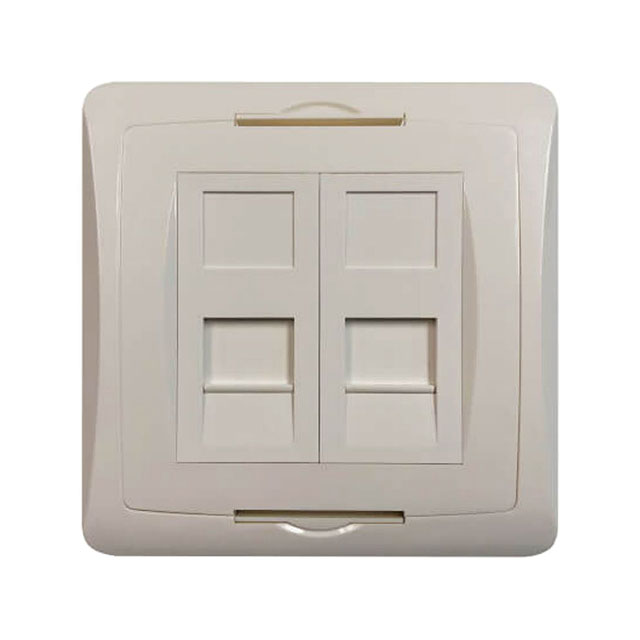 【N042U-WK2-S】2-PORT UK-STYLE WALL PLATE, UNLO