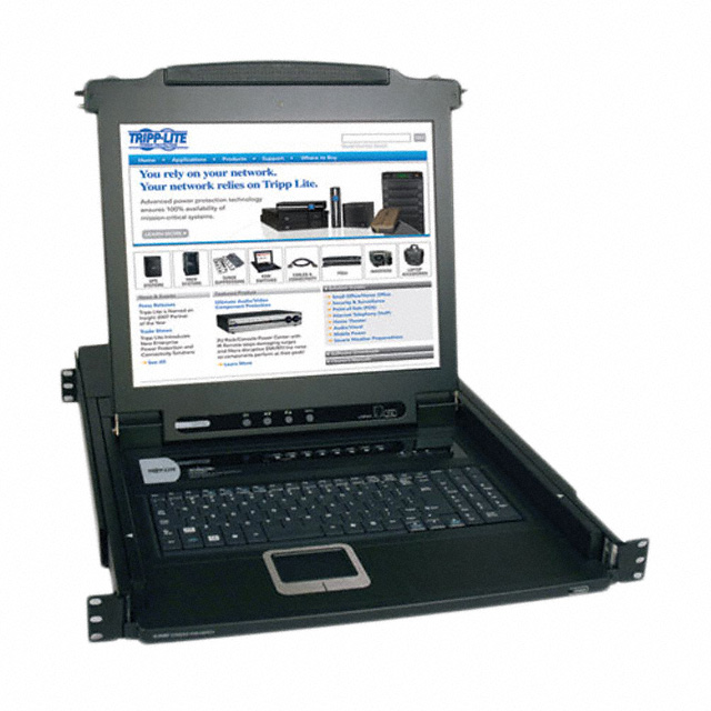 【B020-008-17】SWITCH KVM 8PORT 1U W/LCD PS/2