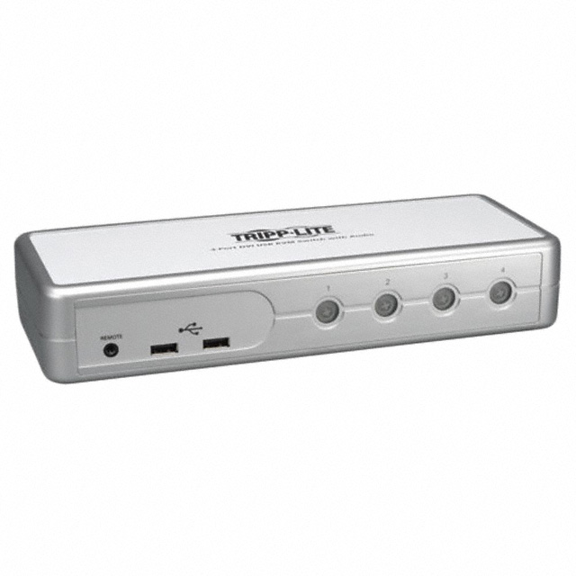 KVM SWITCH DVI USB W/AUDIO CABLE【B004-DUA4-K-R】
