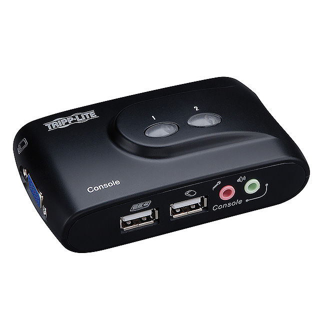 KVM SWITCH USB W AUDIO & CABLES【B004-VUA2-K-R】