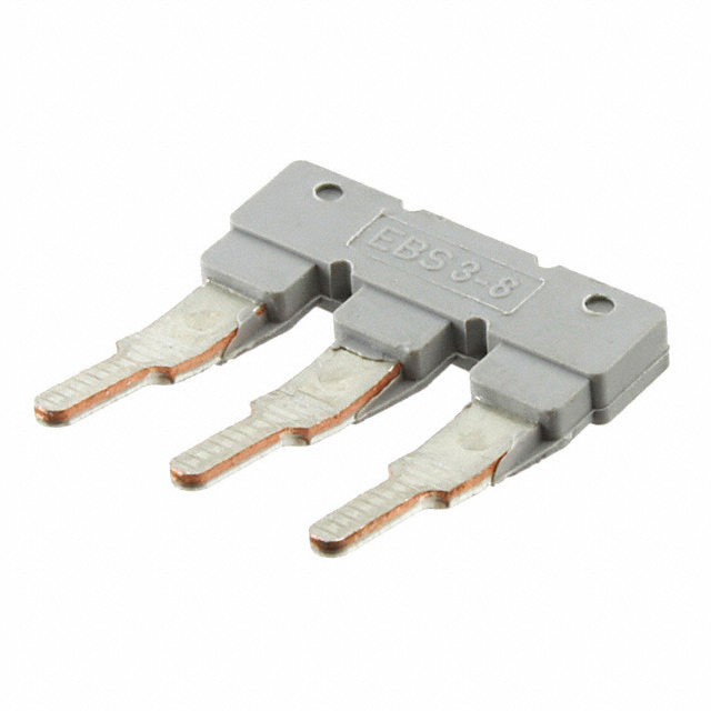 【3118148】JUMPER TERM BLK 3POS FLAT PIN