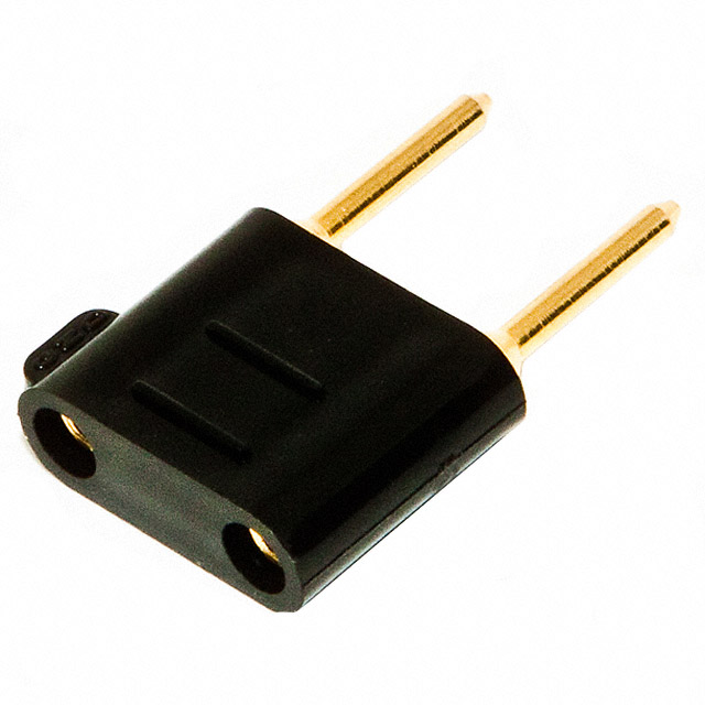 CONN DBL TIP PLUG STACK SLDR BLK【BU-P3452】