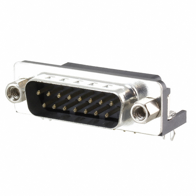 【A-DS 15 A/KG-T2S】CONN D-SUB PLUG 15POS R/A SOLDER