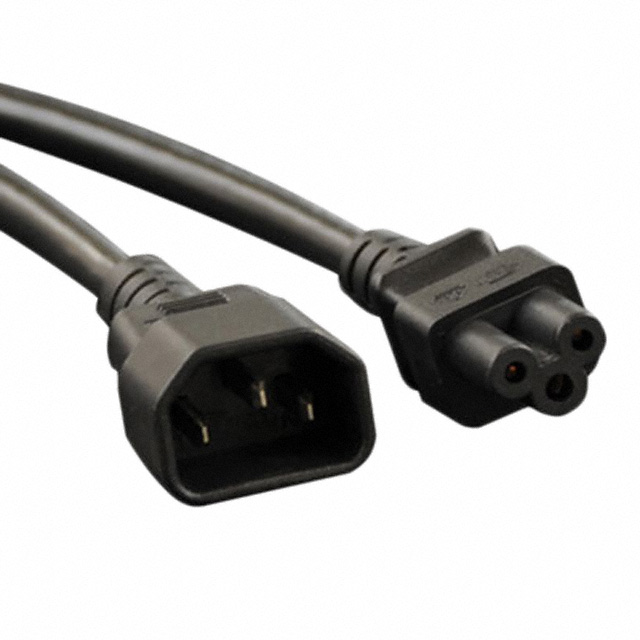 CORD 18AWG IEC320-C14 - C5 0.5'【P014-06N】