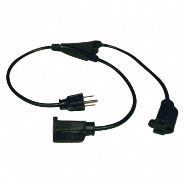 CORD 18AWG NEMA5-15P - 5-15R 1'【P022-001-2】