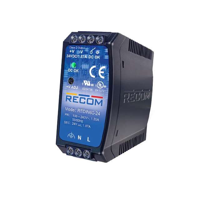 【REDIN60-24】AC/DC DIN RAIL SUPPLY 24V 60W