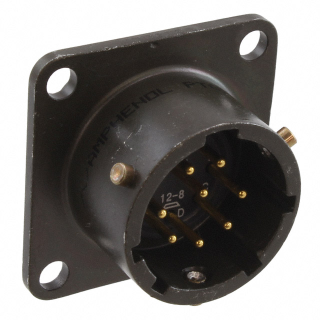 【PT02A-12-8P】CONN RCPT MALE 8P GOLD SLDR CUP