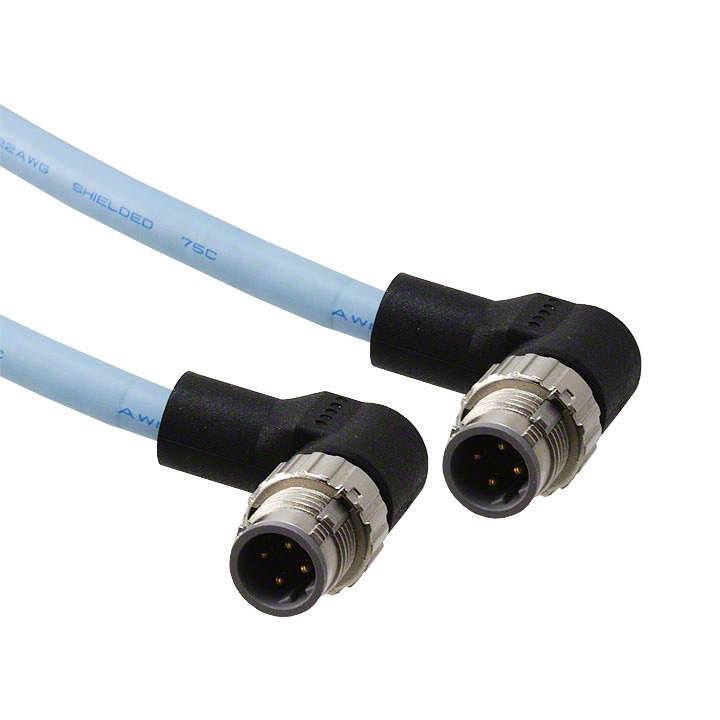 【XS5W-T422-DM2-K】CBL 4POS RCPT RA TO PLUG 6.56'