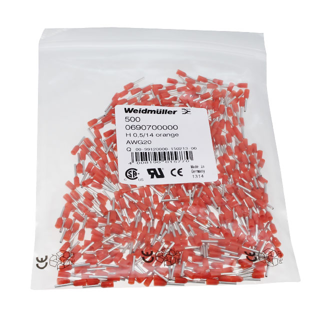 【9004270000】CONN FERRULE 20AWG ORNGE