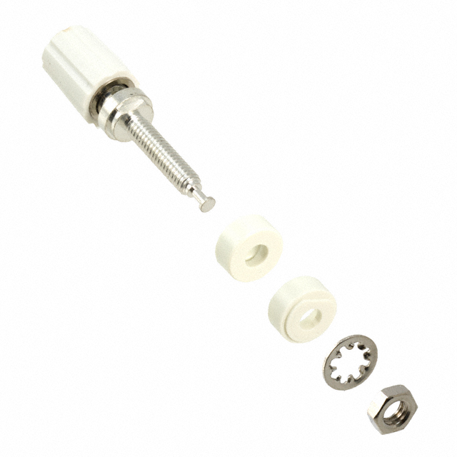 【3760-9】CONN BIND POST KNURLED WHITE