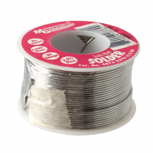 【4876-227G】SOLDER 60/40 NOCLEAN .04DIA .5LB