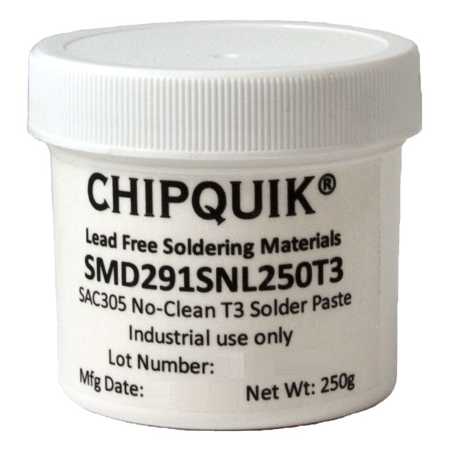 SOLDER PASTE SAC305 250G T3【SMD291SNL250T3】