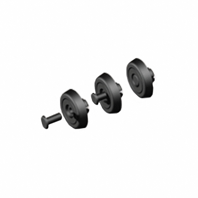 FOOT CYLINDRICAL 0.98" DIA BLACK【717】