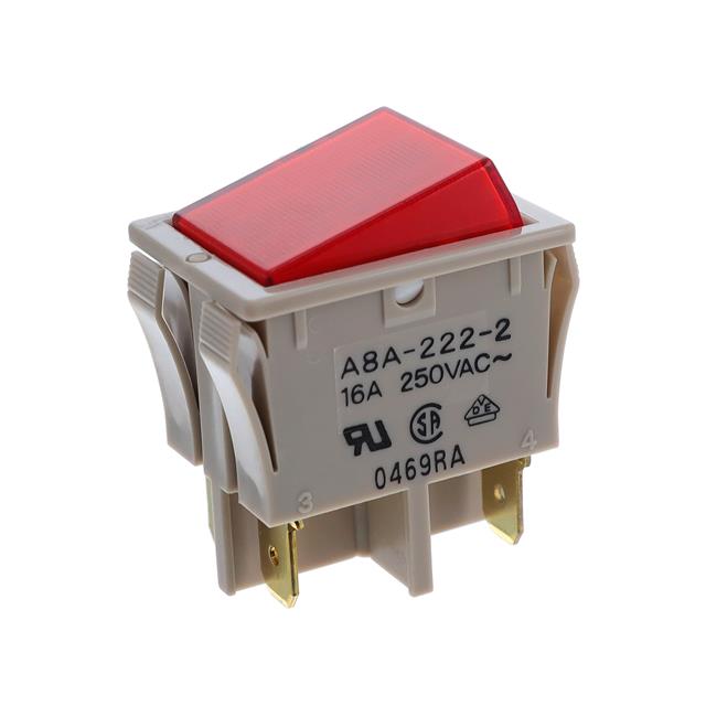 SWITCH ROCKER DPST 16A 125V【A8A-222-2】