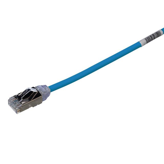 【STP28X0.5MBU】CAT 6A 28AWG SHIELDED PATCH CORD