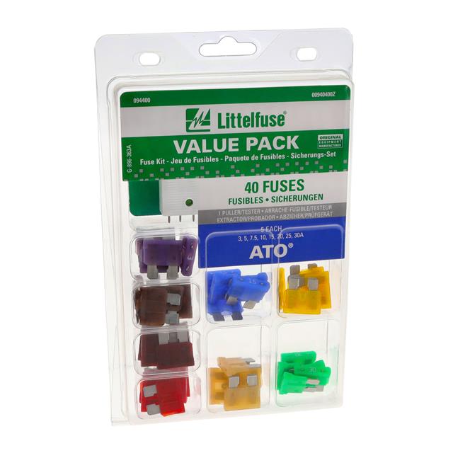 FUSE KIT AUTO 3-30A VALUEPK 40PC【00940400Z】