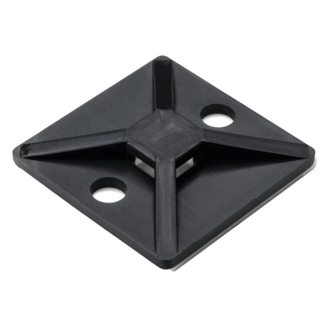 CABLE TIE HLDR QUAD ADHESIVE BLK【151-00646】