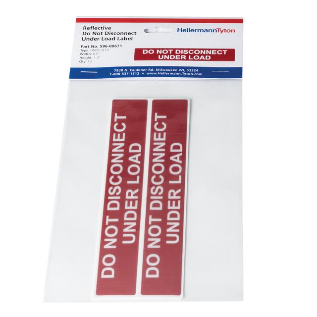 【596-00671】LABEL ELECTRL WARN 6.5"X1" 10PC