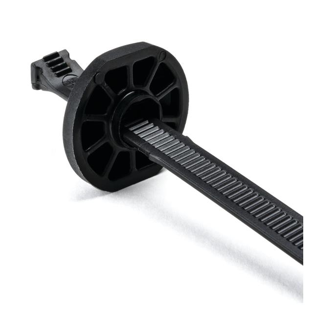 TIE STRAP LOCK BLK 130LB 1.252'【132-00009】