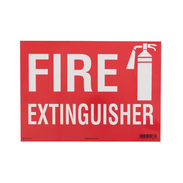 【597-00103】FIRE SIGN, 10" X 14", FIRE EXTIN