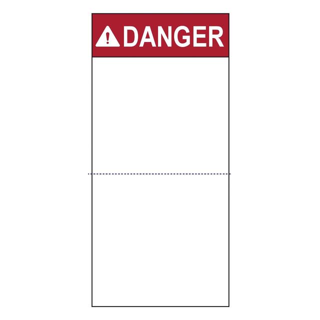 【596-00993】PRE-PRINTED HEADER LABEL, DANGER