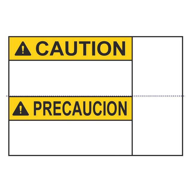 【596-00996】PRE-PRINTED HEADER LABEL, CAUTIO