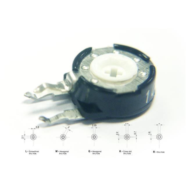 TRIMMER 5K OHM 0.15W PC PIN SIDE【PT10LH01-502A2020-PM】