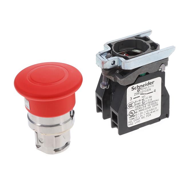 【XB4BT845GEX】SWITCH E-STOP PULL RESET 6A 120V
