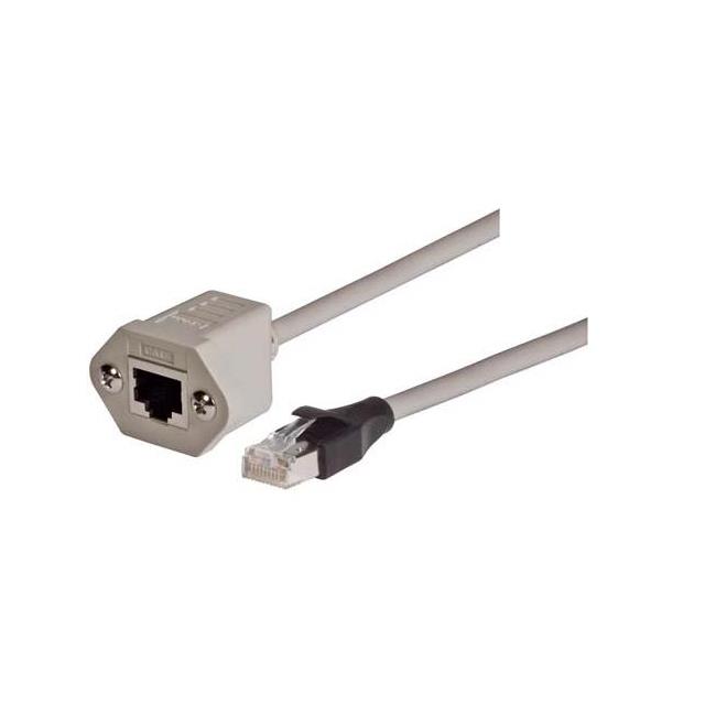 【TRDC5EXTSF-3】CA C5E RJ45 M/F FTP GRY 3F