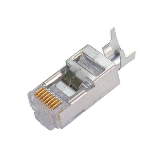 【TSP8048C5S-10PK】RJ45P SHD STNRLF LBAR LODC 1=10