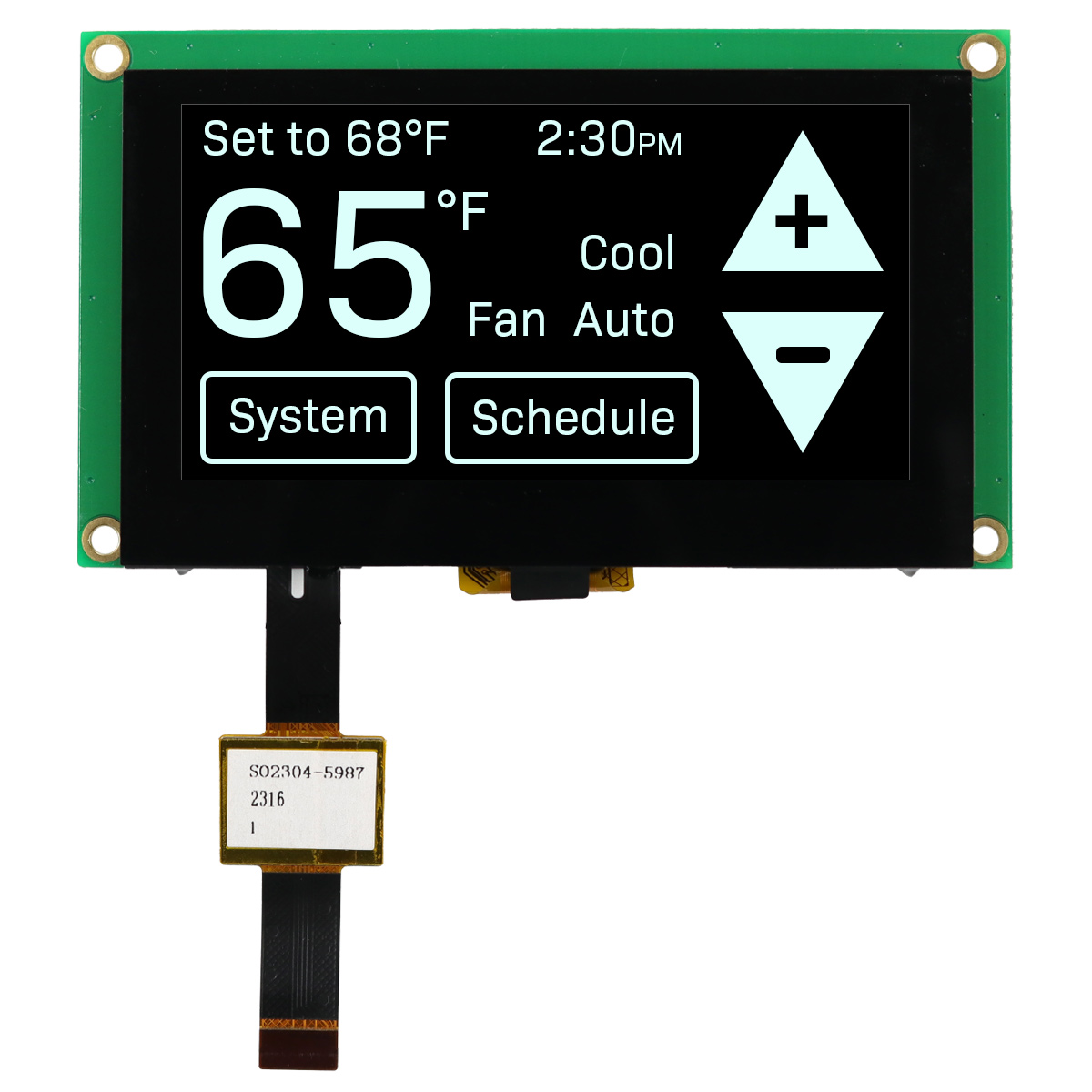 【NHD-2.7-12864WDW3M-CTP】2.7 WHT GRAPH OLED CAPTOUCH FFC