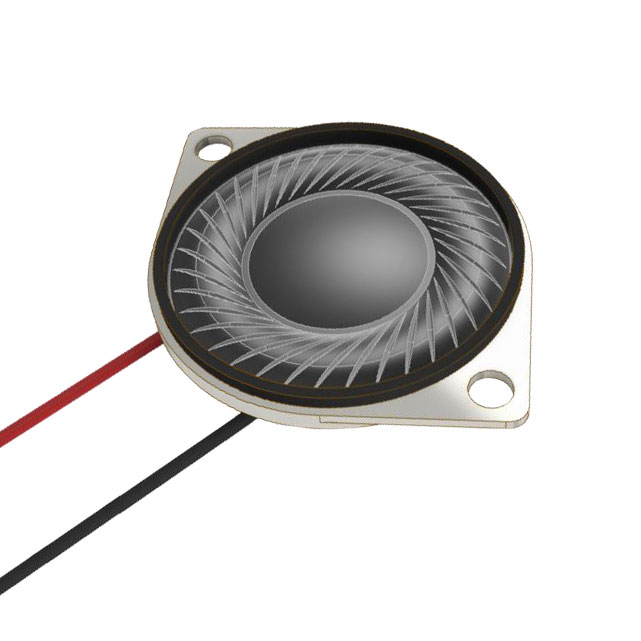 FLANGE MOUNT 28MM SPEAKER 0.5W 8【AS02808MR-3-LW80-R】