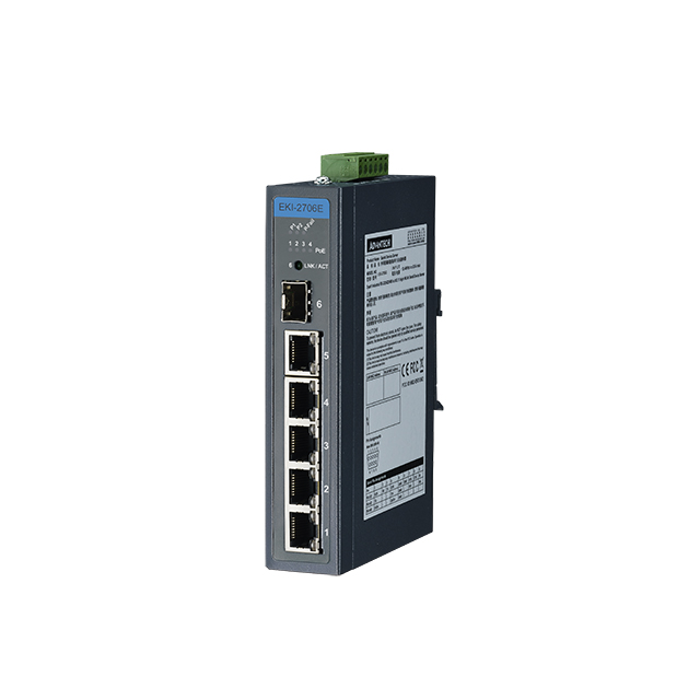 4FE+1GE+1G SFP UNMANAGED IND. PO【EKI-2706E-1GFPI-BU】