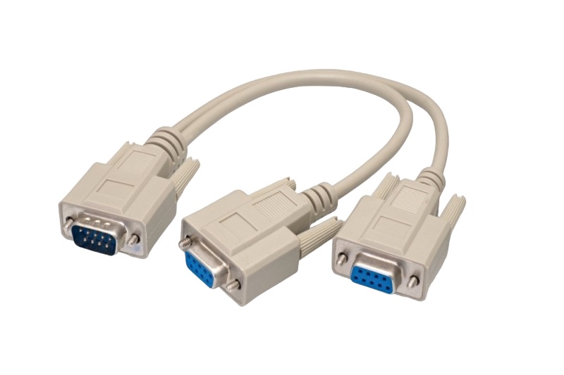 【DMC-9MF-01BX2】RS232 Y CABLE DB9 1M TO 2F MOLD