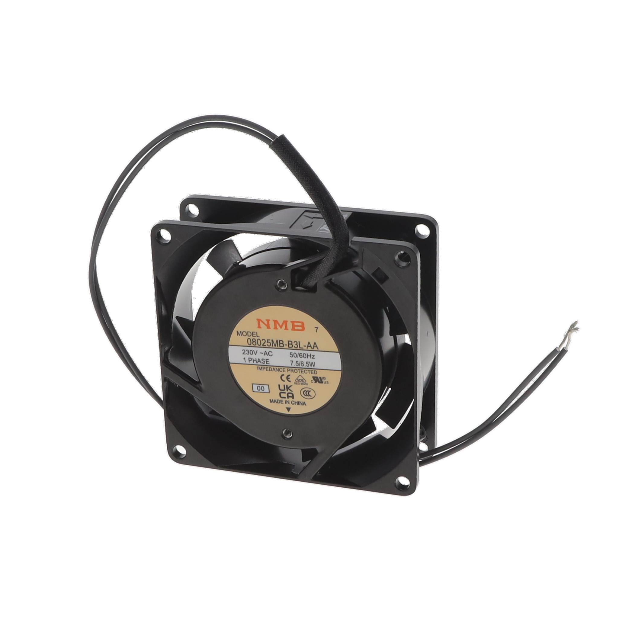 【08025MB-B3L-AA-00】FAN 80MM X 25MM 230VAC WIRE