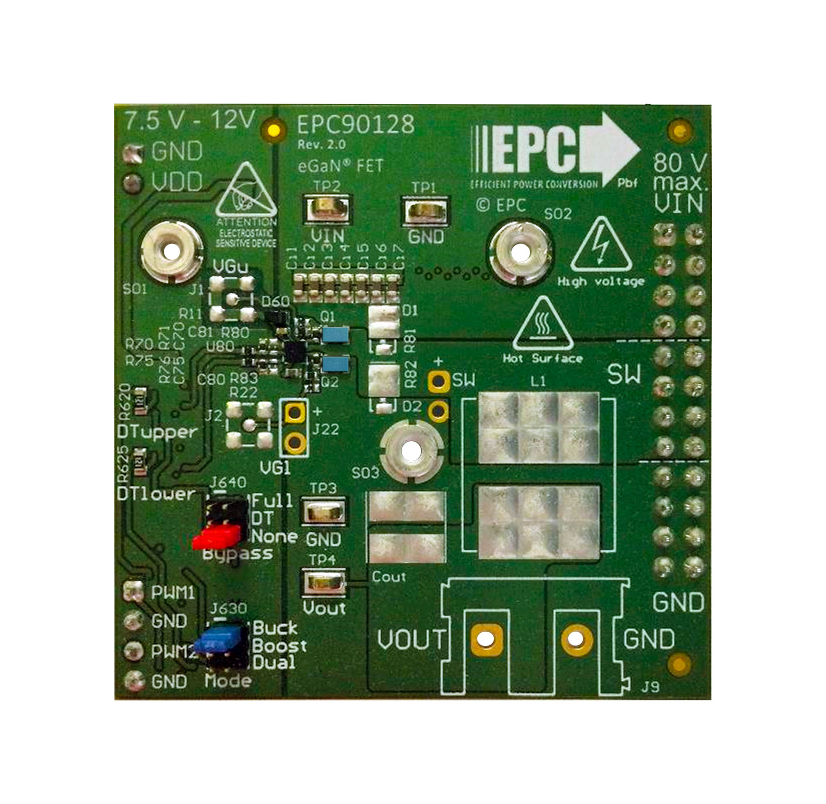 【EPC90128】BOARD DEV HALF-BRIDGE EPC2044