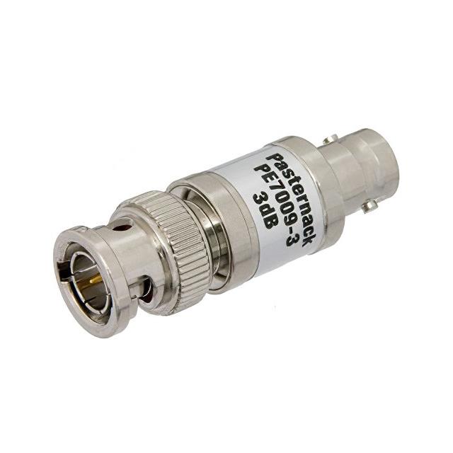 【PE7009-3】3 dB Fixed Attenuator, 75 Ohm BN