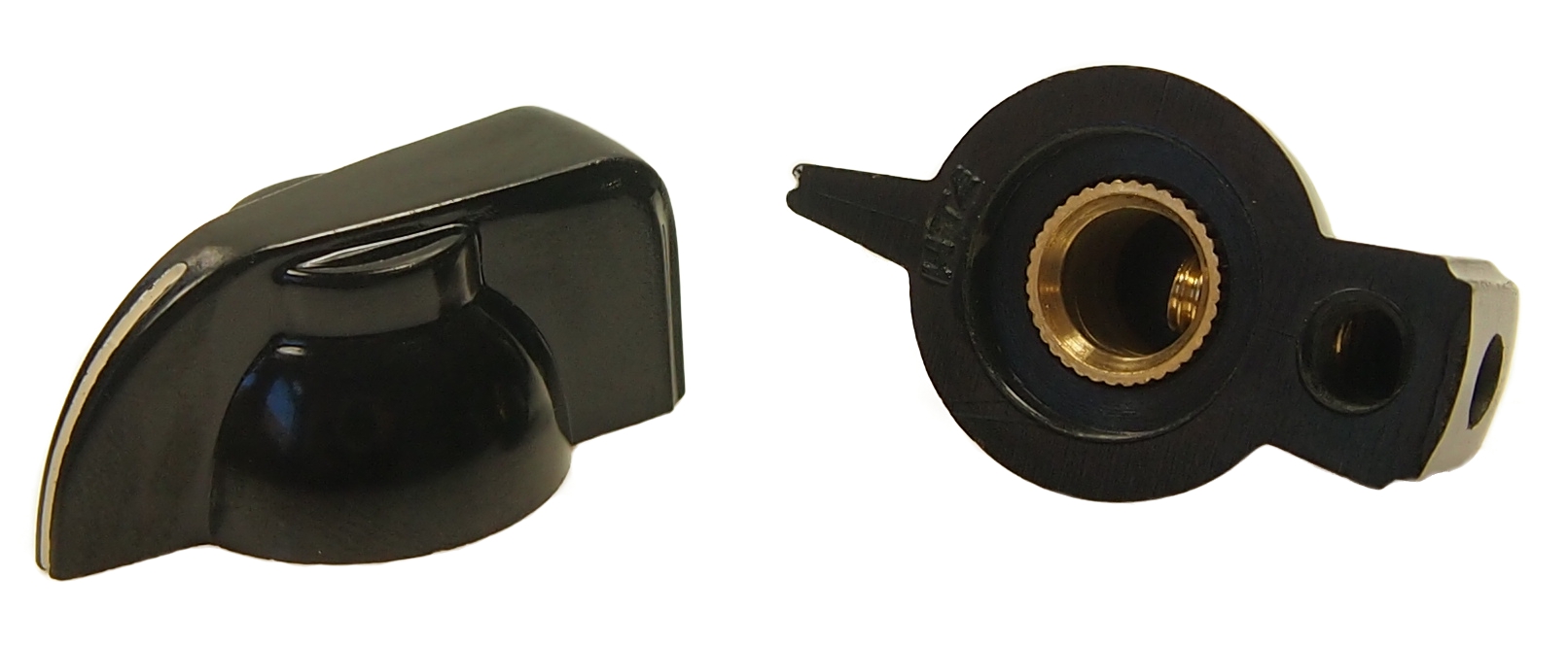 【FC1662】KNOB K4C BLACK 1/4" SF WHITE ML