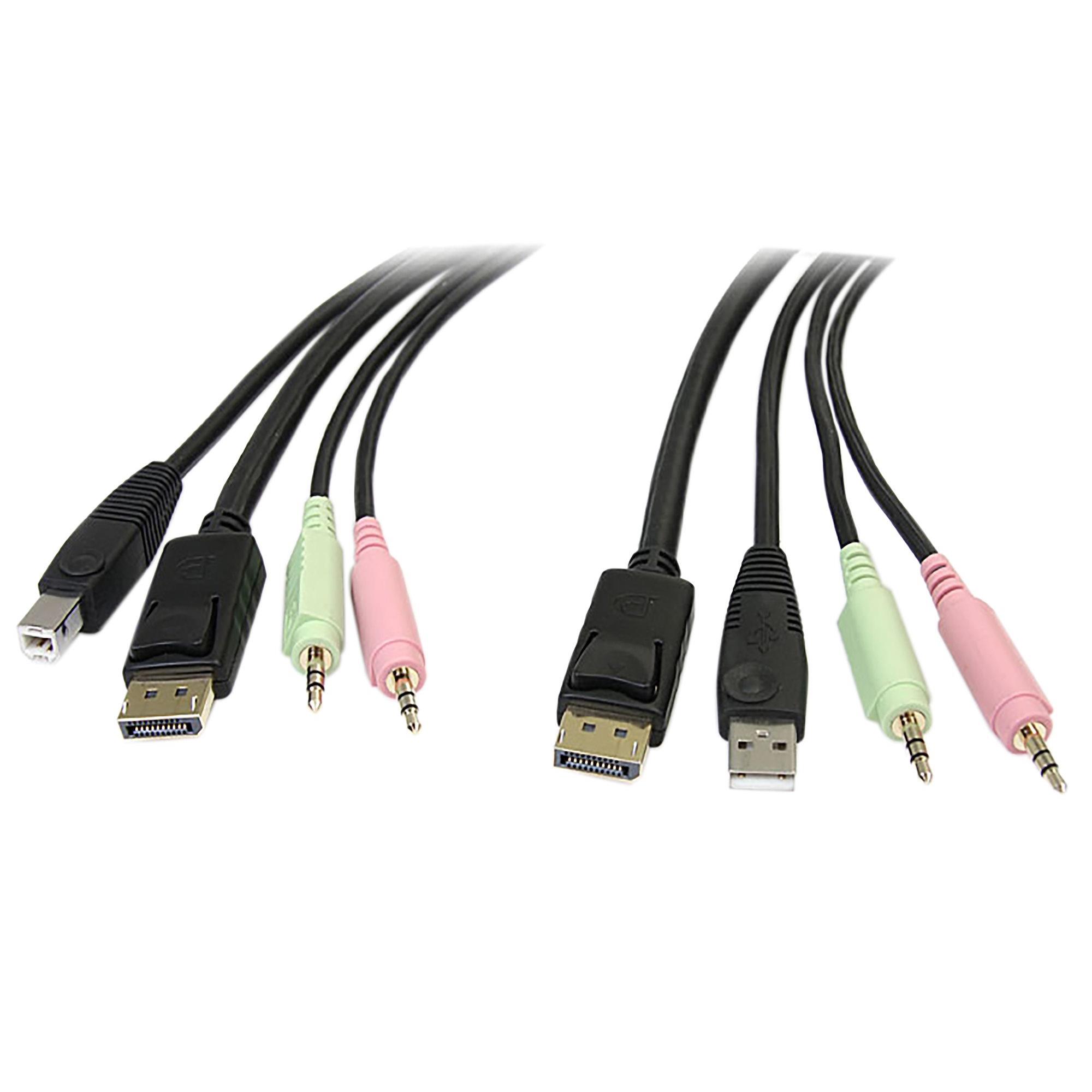 【DP4N1USB6】USB DISPLAYPORT KVM CABLE