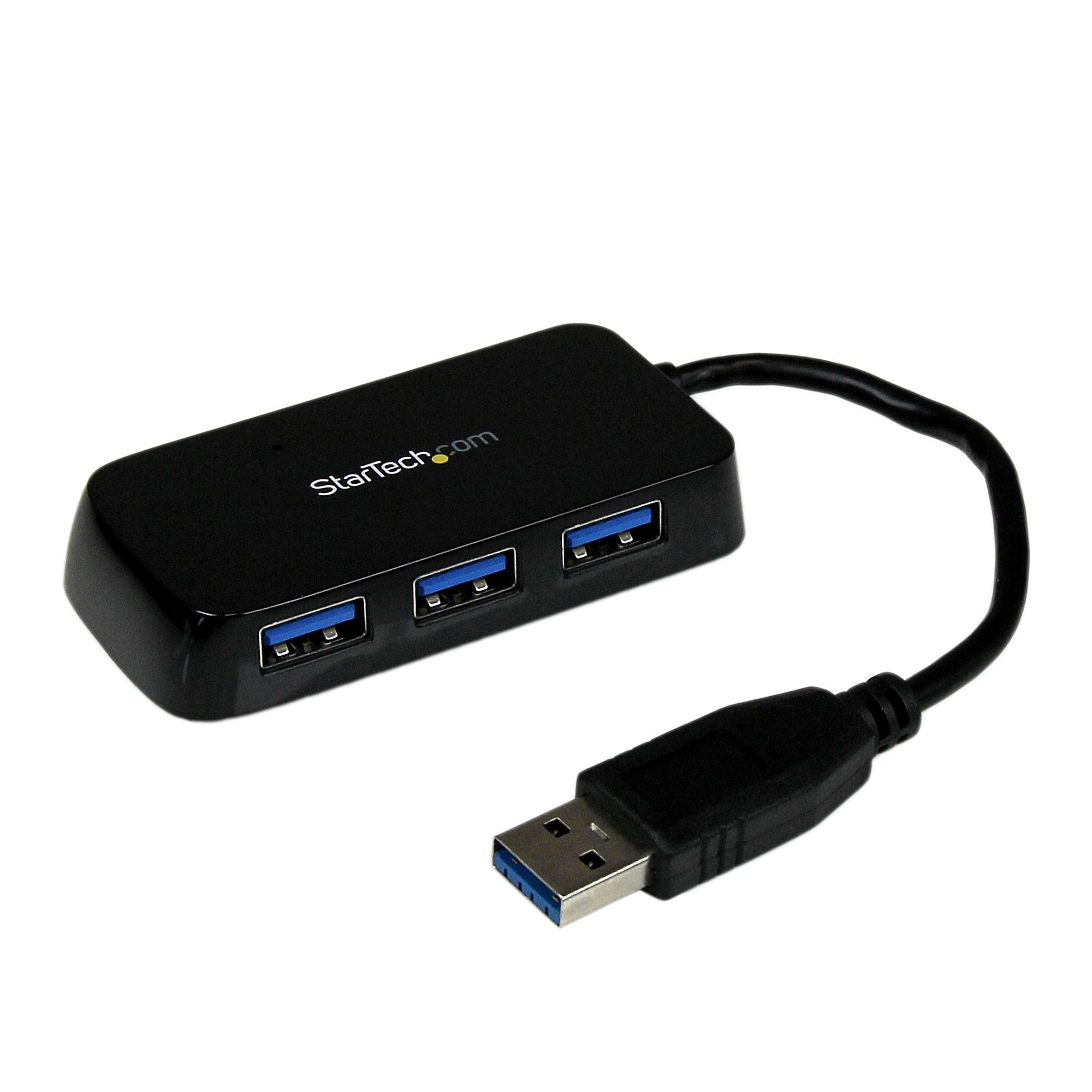 BLACK 4 PORT MINI USB 3.0 HUB【ST4300MINU3B】