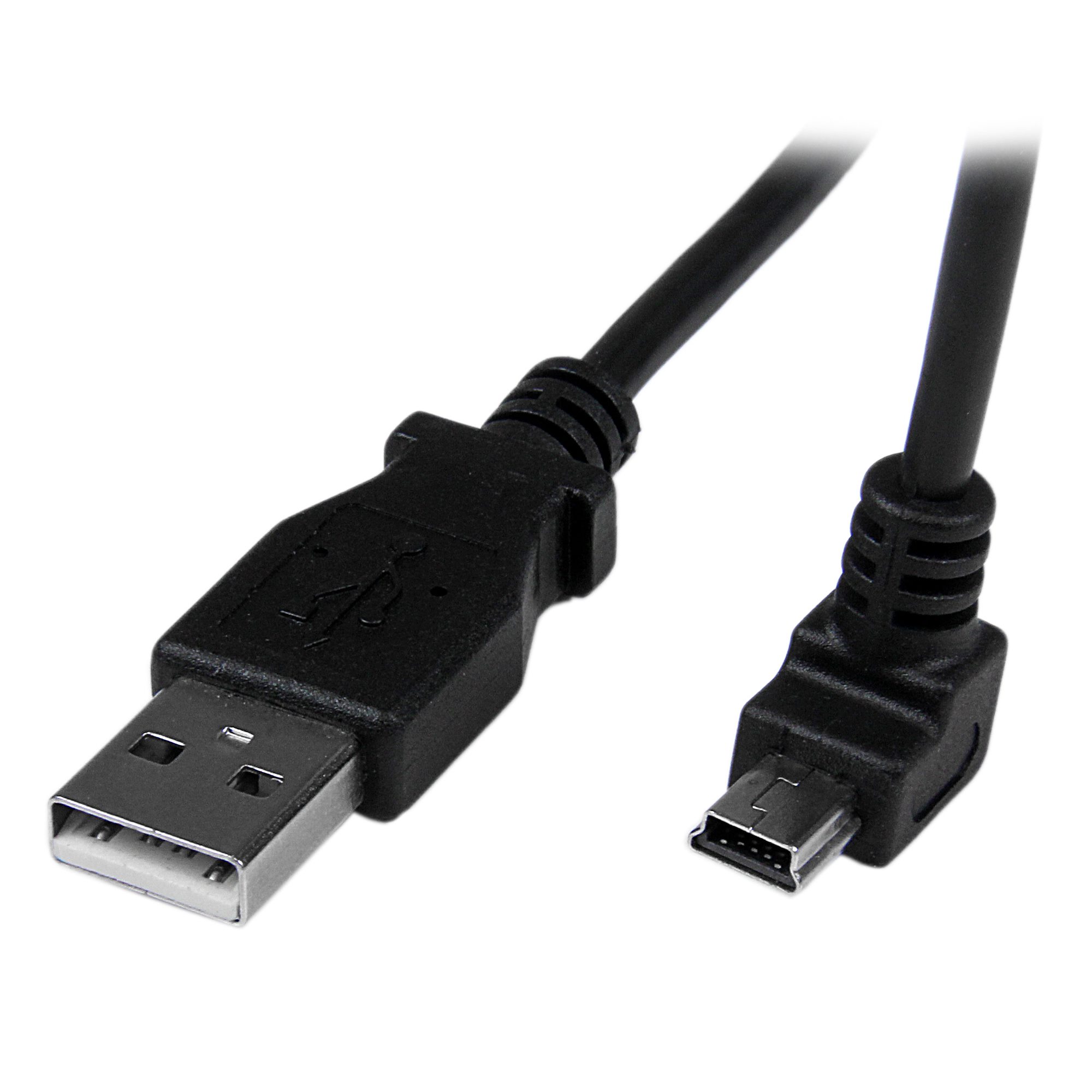2M DOWN ANGLE MINI USB CABLE【USBAMB2MD】