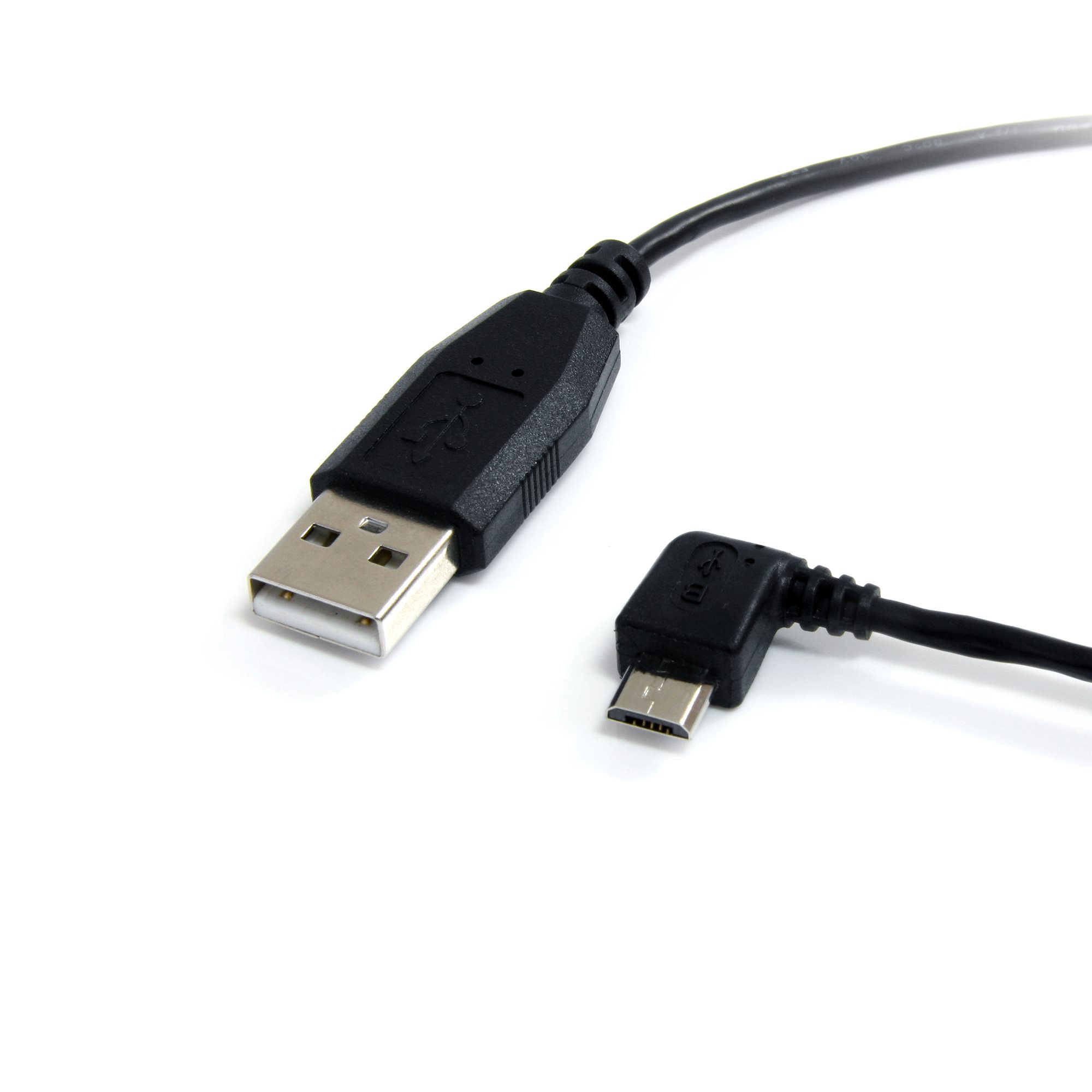 【UUSBHAUB1LA】1FT LEFT ANGLE MICRO USB CABLE