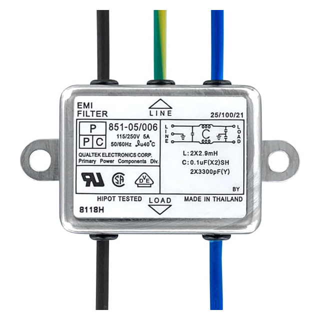 【851-05/006】LINE FILTER 115V/250VAC 5A CHASS