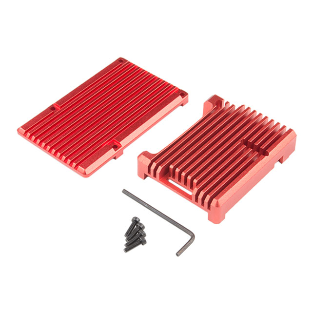 【PRT-15893】RED HEATSINK RAS PI 4 CASE