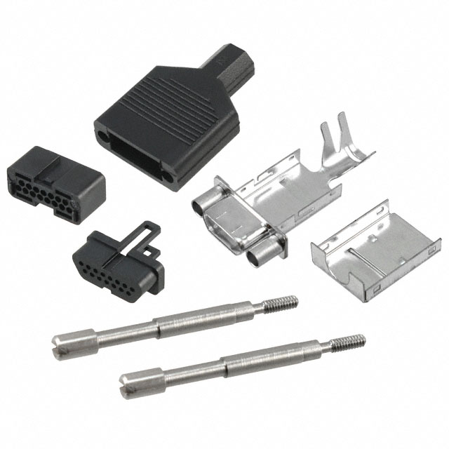 【960-015-010R011】CONN BACKSHELL 15POS 180DEG SHLD