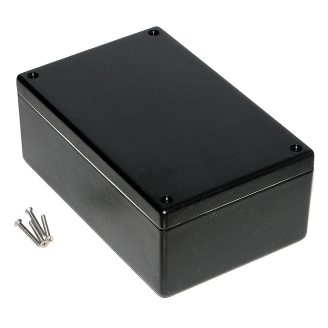 【1594ESBK】BOX PLASTIC BLK 6.58"L X 4.21"W