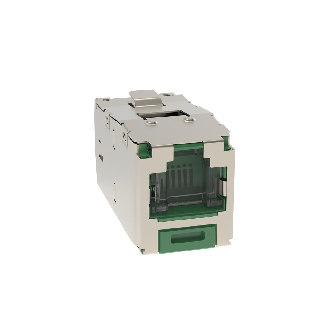 CAT 6A SPRING SHUTTERED JACK, SH【CJSH6X88TGGRY】